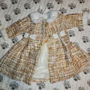 Blueberi Gold Baby Girl Dress 6-9 mo